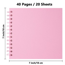 DIY Photo Album - Scrapbook Photo Book for Gluing, DIY Gift Set for Baby, Family, Anniversary, Birthday, Valentine's Day and Wedding Pink