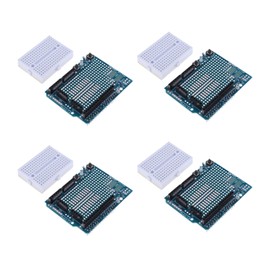 4 Pieces of UNO R3 ProtoShield Prototype Expansion Board with SYB-170 Mini Breadboard Based on Arduino UNO R3 ProtoShield