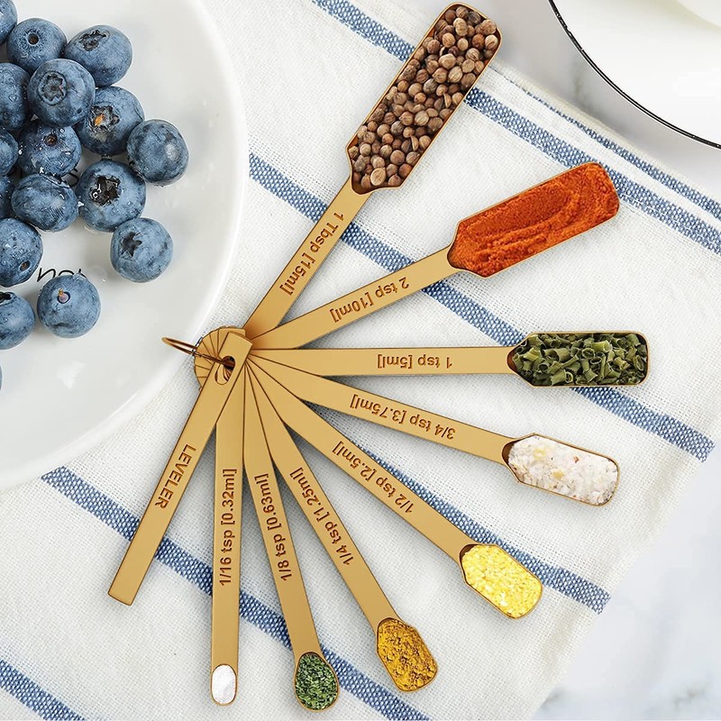 Wildone Copper Plated Measuring Cups & Spoons Set of 21