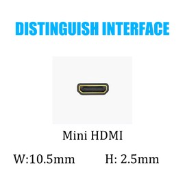tunghey Mini HDMI to HDMI Cable, Braided High Speed 4K 60Hz HDMI 2.0 Cord, Compatible with Camera, Camcorder, Tablet and Graphics/Video Card, Laptop, Ra-spberry Pi Zero W (5M)