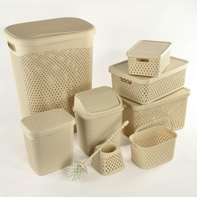KADAX Rubbish Bin with Swing Lid, Waste Bin with Lid,