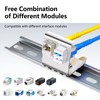 Metal DIN Rail Mounting Module for Snap-on Trapezoidal Jacks Connected