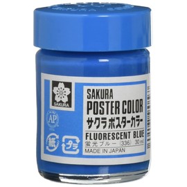 Sakura Crepas Paint Poster Color 1.0 fl oz (30 ml), Fluorescent Blue PW30ML#336
