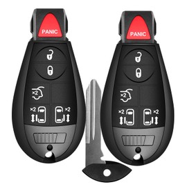 6 Buttons Keyless Entry Remote Fob Compatible with Chrysler Town and Country,Dodge Grand Caravan 2008-2016, Durango 2011-2014 Replacement for P/N: M3N5WY783X Pack of 2