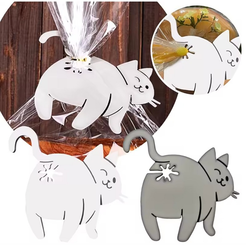 Funny Cat Butt Bread Clip - 3D Printed Bag Clip