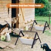 ZHEQOGZH Stainless Steel Goat Trough Feeder 2 Pack 23" Long