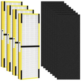 Improvedhand FLT4825 HEPA Filter B Replacement Compatible with G-Guardian Air Purifiers AC4825 AC4825E AC4300 AC4800 AC4900 AC4850,4 True HEPA Filters+8 Carbon Pre-Filters