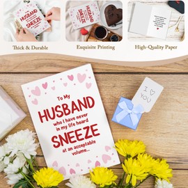 Funny Husband Birthday Card from Wife, Humor Birthday Card for Husband from Wife, The Loudest Sneezer, Who I Have Never in My Life Heard Sneeze at an Acceptable Volume