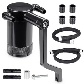 JDMON Oil Catch Can Oil Separator Reservoir Tank Compatible with 2011-2021 Dodge Challenger Charger Chrysler 300 5.7L 6.4L HEMI With Z-Bracket, Black