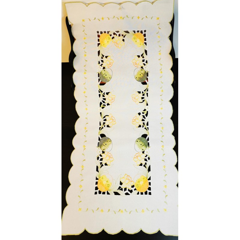 Table Runner with Easter Eggs Embroidered 40 x 90 cm