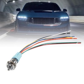 TENOL Lighted Toggle Switch IP67 Waterproof 12V RGB Triple LED Red Green Blue for Boat