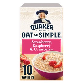 Quaker Oat So Simple Strawberry and Raspberry Porridge, Pack of 10