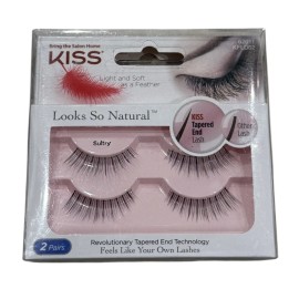 Kiss Lot Of 5 Twin Packs Kiss Looks So Natural False Eyelashes Sultry, 10 Pair Total
