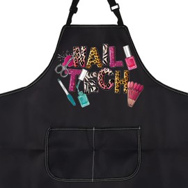 Nail Tech Apron With Pockets Nail Tech Gift Nail Salon Gift Nail Tech Supplies Waterproof Apron Adjustable (NAIL TECH apron ca)