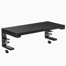 ARES WING 21.7 inches Desk Extender Shelf, 21.7"x 9.8" Versatile Clamp on Desk Shelf, Heavy Duty Desktop Organizer for Gaming and Office Accessories, Black