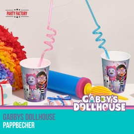 Gabby's Dollhouse - Bicchieri di carta, 8 pezzi, per feste di compleanno dei bambini