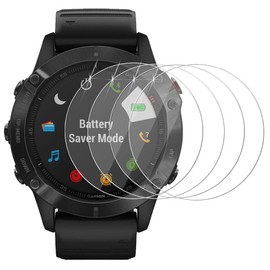 (4 Pack) For Garmin Fenix 6 and Fenix 6 Pro/Fenix 6 Sapphire Tempered Glass Screen Protector, HD Clear, Anti Scratch, Bubble Free, 9H Hardness, Case Friendly.