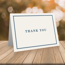 Quni Brand Classic Thank You Note Card Set (24 cards with blank matching envelopes) Vintage Cards