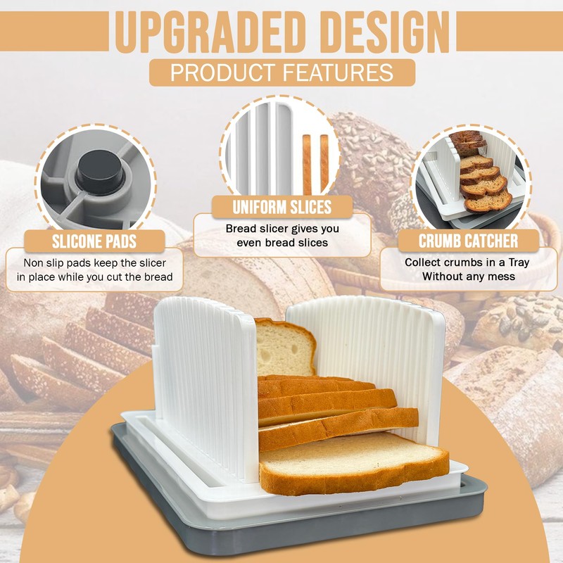 SliceElite Bread Slicer for Sourdough Rounds - Adjustable Bread Slicing