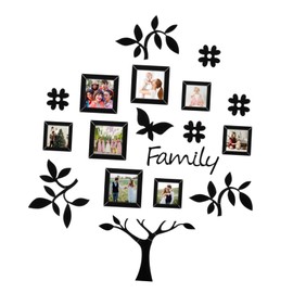 Mipcase 1 Set Creative Photo Frame Tree Wall Decal Stylish Living Room Decorative Sticker for Home Decor Easy Peel Stick Application Unique Wall Art for Bedroom Office and Coffee Shop