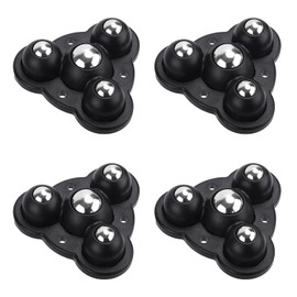 4pcs Furniture Movers Sliders, Self Adhesive Caster Wheels Small Countertop Swivel Wheels Easy to Move Rollers for Appliances Universal Countertop Sliders for Kitchen Appliances (Triangle, 4 Ball)