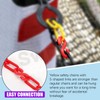 Swpeet 21Pcs 5M x 6mm Plastic Barrier Chain Red Plastic