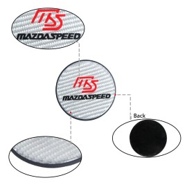 Unbranded 2Pcs Mazdaspeed Carbon Fiber Car Cup Holder Pad Water Cup Slot Non-Slip Mat