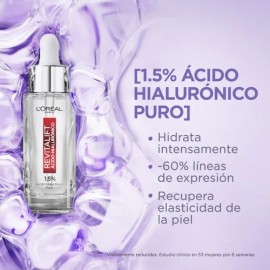 Kit L'Oréal Paris Revitalift Ácido Hialurónico Sérum rellenador facial Sérum Ojos Crema Día Crema Noche 4 piezas Hidrata intensamente y rellena líneas de expresión aprobado por dermatólogos