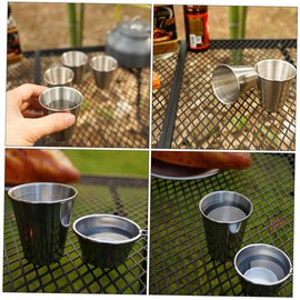 LABRIMP Stainless Steel Wine Cups Portable Non Bottom Easy to Clean Suitable for Kinds of Drinks for Outdoors