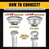 VIVIDA 1-1/2" Sink Drain Pipe Kit, Flexible Drain Pipe P
