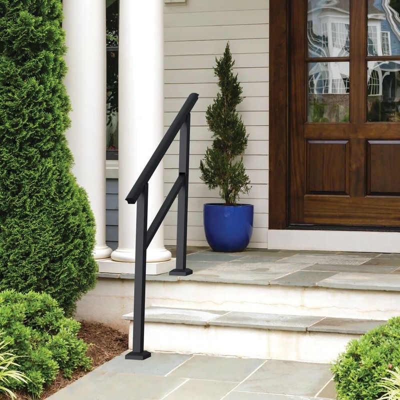4' Aluminum Handrail, Matte Black