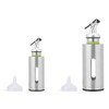 TOPINCN Stainless Steel Oil and vinegar dispenser set Cruet Glass