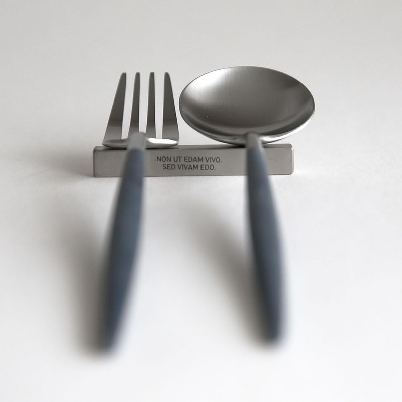 Dalton Square Cutlery Rest, Matte Gold, Stainless Steel