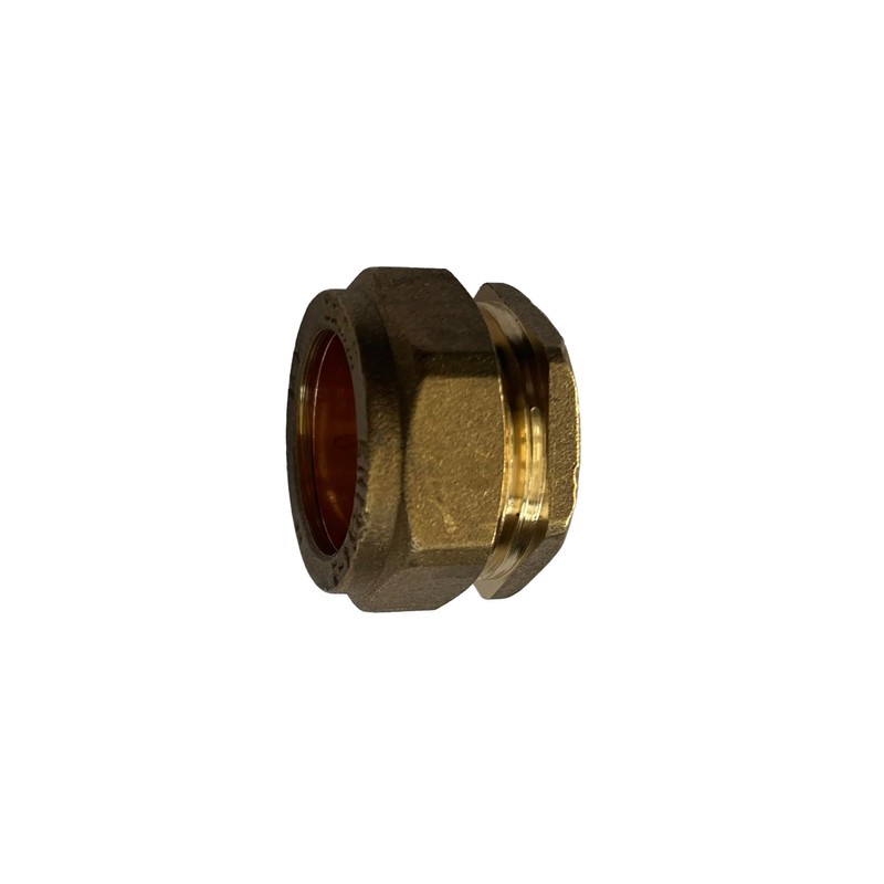 WRAS 22mm Brass Compression Stop End Blank Cap for Copper