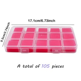 LIRUNQIU Diamond Painting Glue Wax with Storage Box, 105 Pcs High-Strength Wax Clay for 5D Diamond Art, Long-Lasting Diamond Dot Drill Tools for Adults Kids(Red)