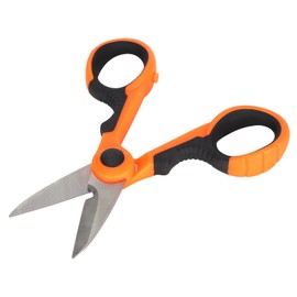 GLOGLOW Cortador de Alambre, Tijeras Multifuncionales para Electricistas y Hogar, Acero Inoxidable, ABS, Naranja                                      