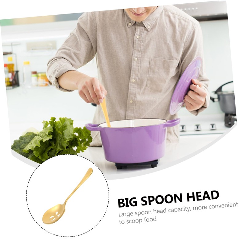 FUNOMOCYA Stainless Steel Colander Kitchen Sieve Slotted Spoon Set Dishwasher