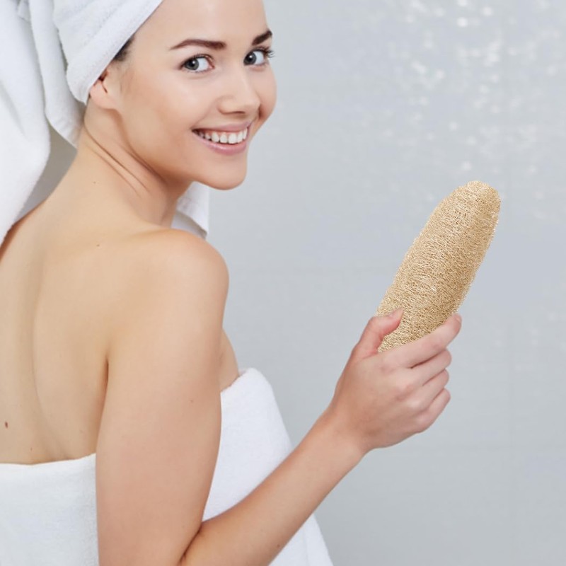 Esponja de Loofah Natural para Cuerpo y Limpieza del Hogar