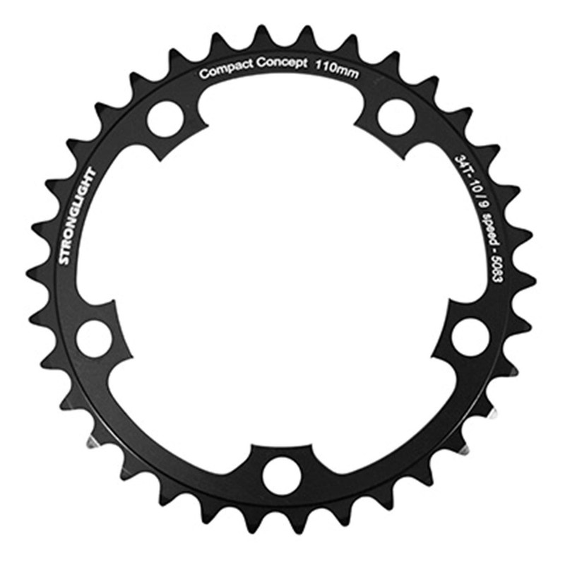 Stronglight 5-Arm/110PCD Chain Ring - Black, 42 T