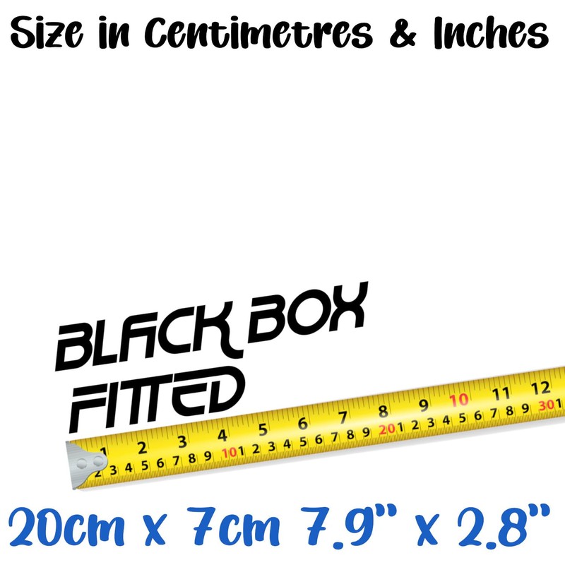Black Box Fitted Fun Car Bumper Sticker - Waterproof Decal