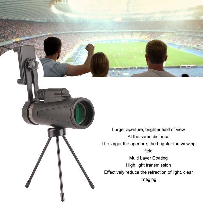 12x50 Monocular Telescope 50mm Aperture Bright Clear HD Outdoor Telescope