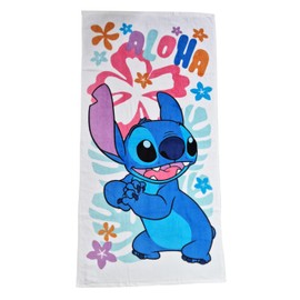 Jerry Fabrics Children's Hand Towel Bath Towel Beach Towel Shower Towel for Girls and Boys 100% Cotton 70 x 140 cm Stitch