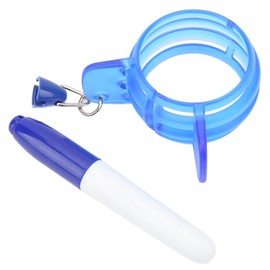 Alomejor Circle Golf Ball Liner, 360 Degree Golf Ball Line Marker Drawer with Pen for Drawing (Blue)