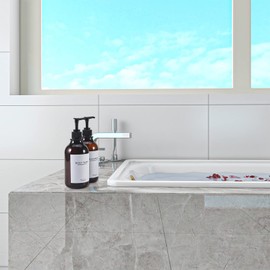 GOYISEE Shampoo and Conditioner Dispenser for Shower Wall 3 Chamber,Refillable Shampoo and Conditioner Bottles with Waterproof Labels,Soap Dispenser with Pumps