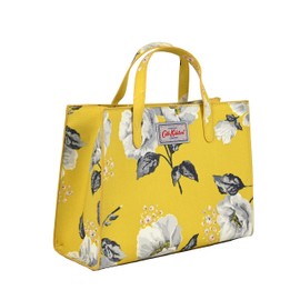 Cath Kidston Mid Wild Poppies Shoulder Cross Body Grab Bag in Egg Yolk Yellow Oilcloth