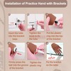 Practice Hand for Acrylic Nails with 500 Pcs Nails,Silicone Nail