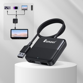 Eunavi Car TV Mate - Magic Box Car Streaming Device - HDMI to USB Converter for OEM CarPlay - Compatible with Fire TV Stick, SetTop Box, Switch, Computer, etc - Plug & Play