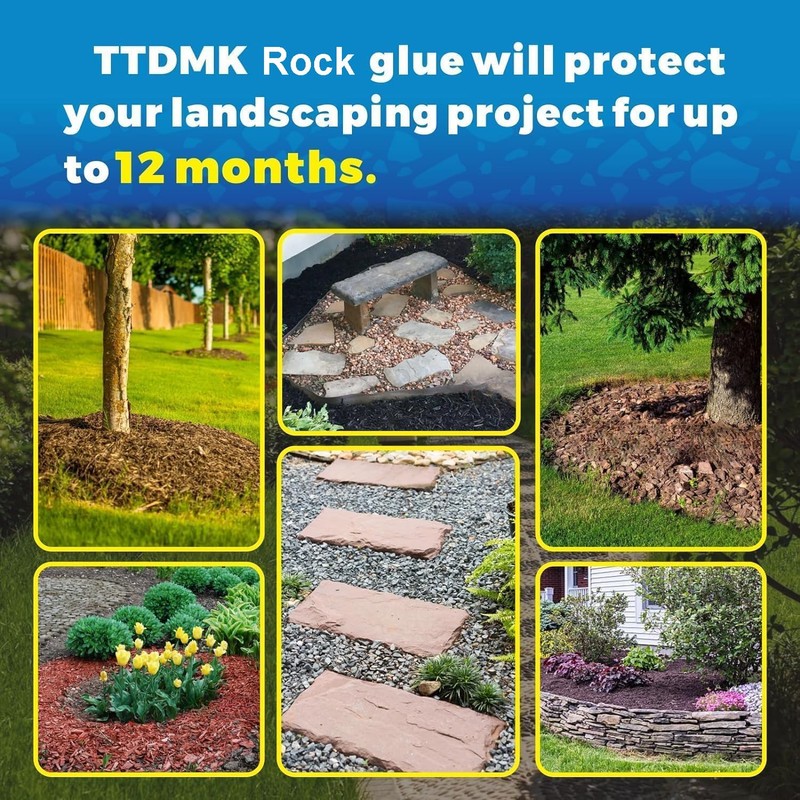 Mulch Glue for Landscaping, 128oz Rock Glue for Landscaping, Garden