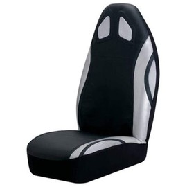 Auto Expressions-5075584 - Funda Universal para Asiento de Asiento de Piel sintética, Color Plateado