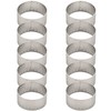 Giyofom 10Pcs 4.5cm Round Stainless Perforated Seamless Tart Ring Quiche